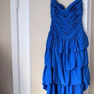 Beautiful royal blue strapless dress